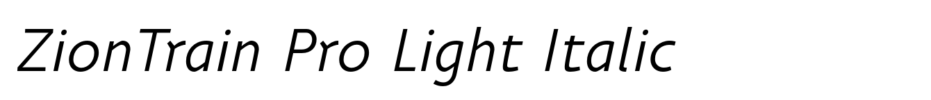 ZionTrain Pro Light Italic image